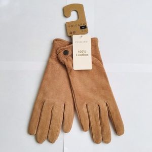 NWT Tan Suede Leather Gloves
